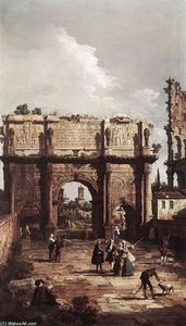 Giovanni Antonio Canal (Canaletto) - Rome: The Arch of Constantine
