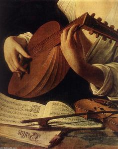 Caravaggio (Michelangelo Merisi) - Lute Player (detail)