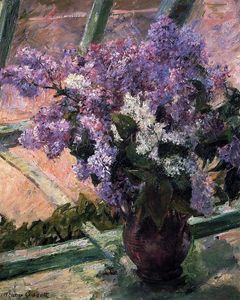 Mary Stevenson Cassatt - Lilacs in a Window