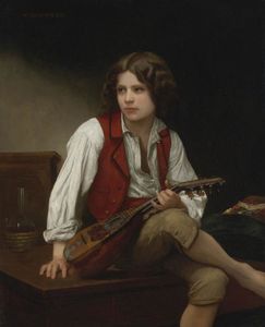 William Adolphe Bouguereau - L-Italien à la mandoline