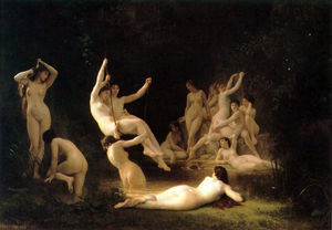 William Adolphe Bouguereau - La nymphee (also known as The Nymphaeum)