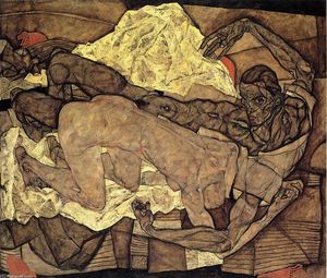 Egon Schiele - Lovers: Man and Woman I