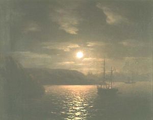 Ivan Aivazovsky - A Lunar night on the Black sea