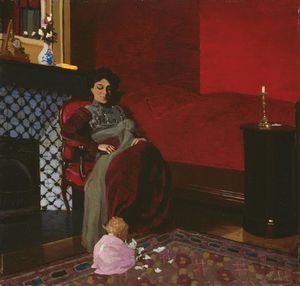 Felix Vallotton - Madame Vallotton and her Niece, Germaine Aghion