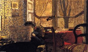 Jean Edouard Vuillard - Madame Vuillard Reading the Newspaper
