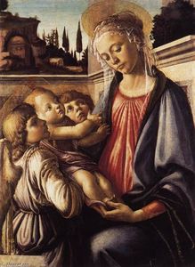 Sandro Botticelli - Madonna and Child and Two Angels