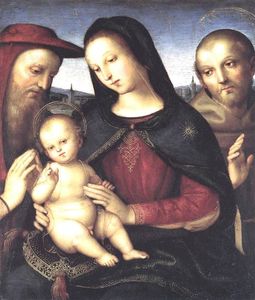 Raphael (Raffaello Sanzio Da Urbino) - Madonna with Child and Saints