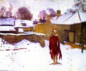 John Singer Sargent - Mannikin in the Snow