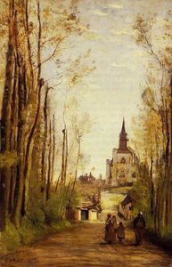 Jean Baptiste Camille Corot - Marissal, Path to the Front of the Church
