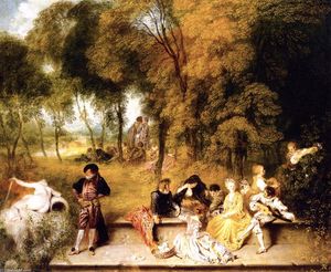 Jean Antoine Watteau - Meeting in the Open Air