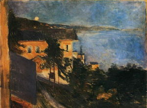 Edvard Munch - Moonlight over Oslo Fjord