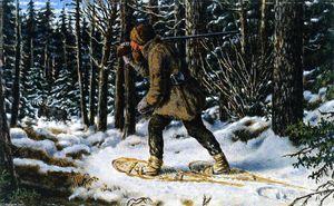 William George Richardson Hind - Moose Hunting, Winter, Manitoba