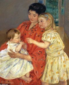 Mary Stevenson Cassatt - Mother and Sara Admiring the Baby