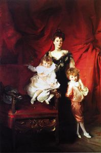 John Singer Sargent - Mrs. Cazalet and Children, Edward and Victor