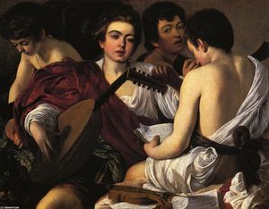 Caravaggio (Michelangelo Merisi) - The Musicians - (buy paintings reproductions)