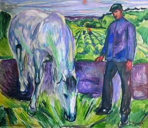 Edvard Munch - Man with Horse