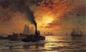 Edward Moran - New York Harbor