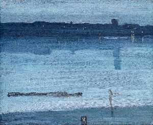 James Abbott Mcneill Whistler - Nocturne: Blue and Silver - Chelsea