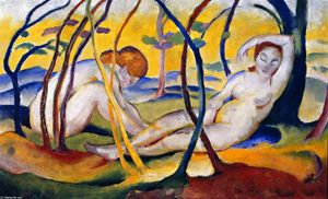 Franz Marc - Nudes in the Open Air (also known as Nudes under Trees)