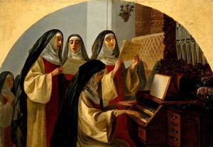 Karl Pavlovich Brulloff - Nuns of the Nunnery of Saint Heart in Rome