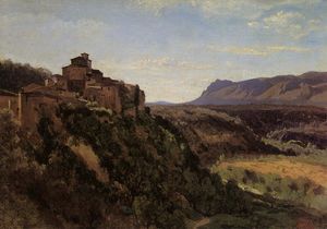 Jean Baptiste Camille Corot - Papigno - Buildings Overlooking the Valley