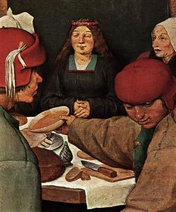 Pieter Bruegel The Elder - Peasant Wedding (detail)