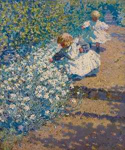 Helen Galloway Mcnicoll - Picking Flowers
