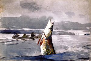 Winslow Homer - Pike, Lake St. John