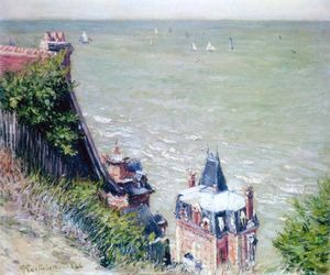  Art Reproductions Pink Villas at Trouville, 1884 by Gustave Caillebotte (1848-1894, France) | WahooArt.com