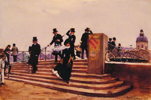 Jean Georges Béraud - Pont des Arts (also known as Windy day)