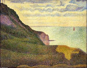 Georges Pierre Seurat - Port-en-Bessin, the Semaphore and Cliffs