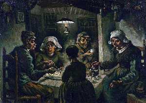 Vincent Van Gogh - The Potato Eaters - (buy famous paintings)