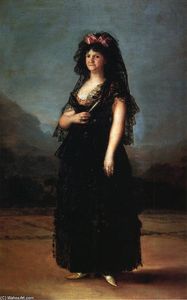Francisco De Goya - Queen María Luisa Wearing a Mantilla