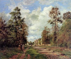 Camille Pissarro - The Road to Louveciennes at the Outskirts of the Forest (also known as The Louveciennes Road)