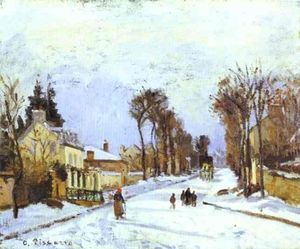 Camille Pissarro - The Road to Versailles at Louveciennes (also known as The Effect of Snow)