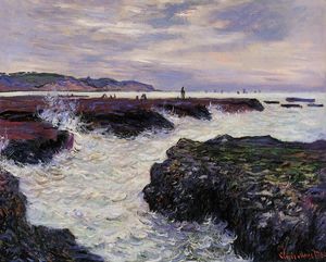 Claude Monet - The Rocks at Pourville, Low Tide