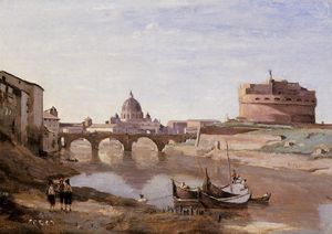 Jean Baptiste Camille Corot - Rome - Castle Sant-Angelo