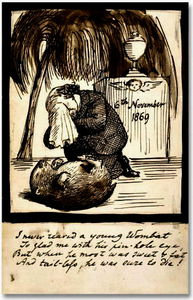 Dante Gabriel Rossetti - Rossetti Lamenting the Death of His Wombat