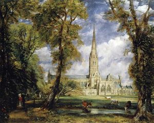John Constable - Salisbury Cathedral from the Bishop-s Garden