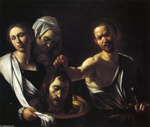  Paintings Reproductions Salome with the Head of St. John the Baptist, 1607 by Caravaggio (Michelangelo Merisi) (1571-1610, Spain) | WahooArt.com