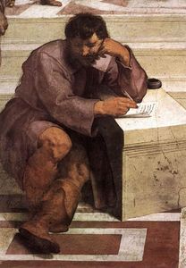 Raphael (Raffaello Sanzio Da Urbino) - The School of Athens (detail 2) (Stanza della Segnatura)