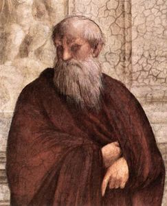 Raphael (Raffaello Sanzio Da Urbino) - The School of Athens (detail 6) (Stanza della Segnatura)