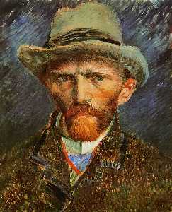 Vincent Van Gogh - Self Portrait with a Grey Felt Hat - (buy famous paintings)