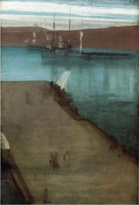 James Abbott Mcneill Whistler - Sketch for Nocturne in Blue and Gold: Valparaiso Bay----