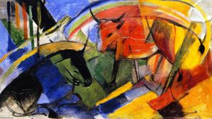 Franz Marc - Small Picture with Cattle