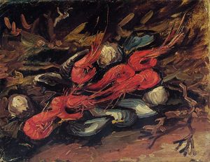 Vincent Van Gogh - Still Life with Mussels and Shrimp