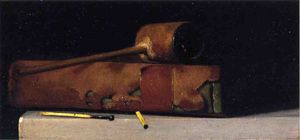 John Frederick Peto - Still Life with Pipe and Book