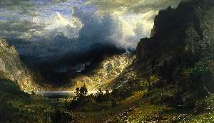 Albert Bierstadt - A Storm in the Rocky Mountains