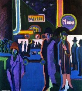 Ernst Ludwig Kirchner - Street Scene at Night