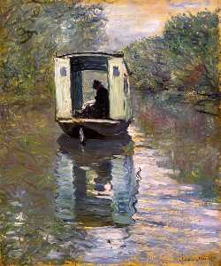 Claude Monet - The Studio Boat - (buy oil painting reproductions)